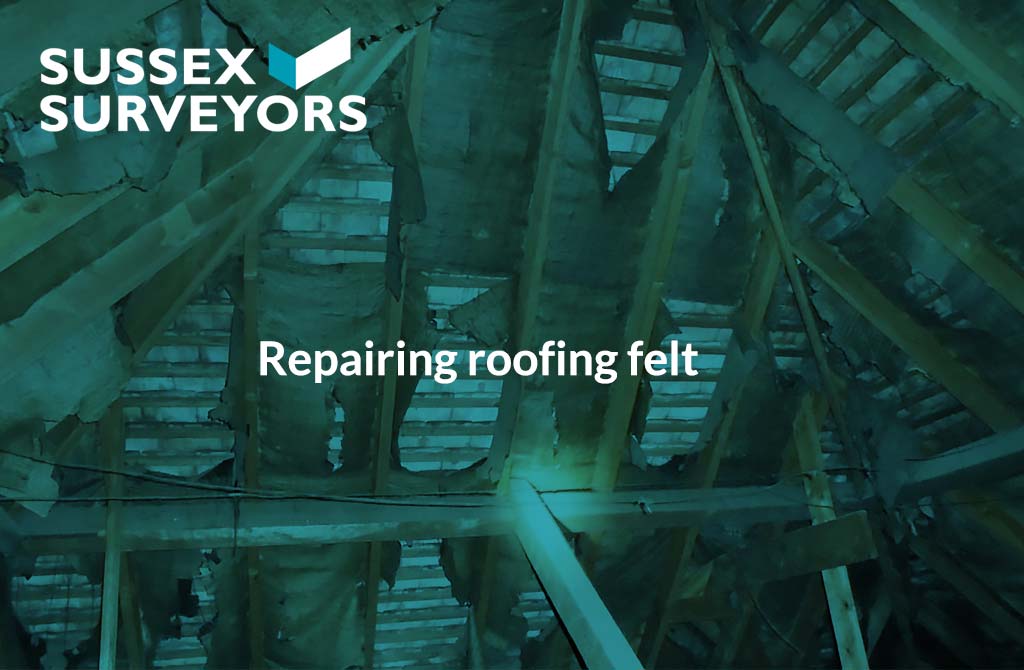 Repairing roofing felt